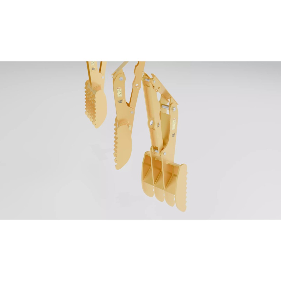 CAT Excavator 3D Model – Low Poly Construction Asset, FBX, OBJ - View 3