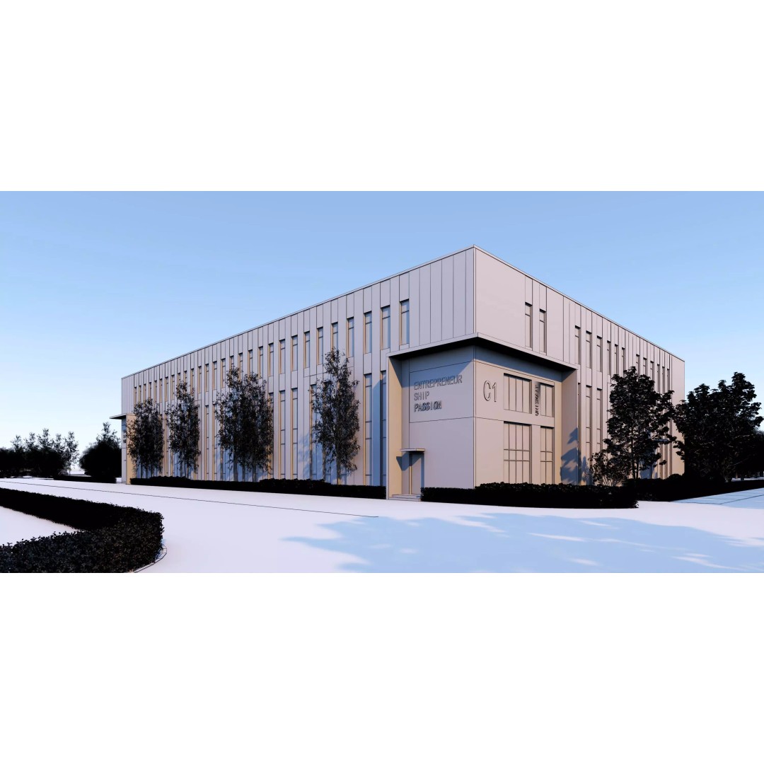 Industrial Building Factory 3D Model – Low Poly Architectural Asset, FBX, OBJ - View 16