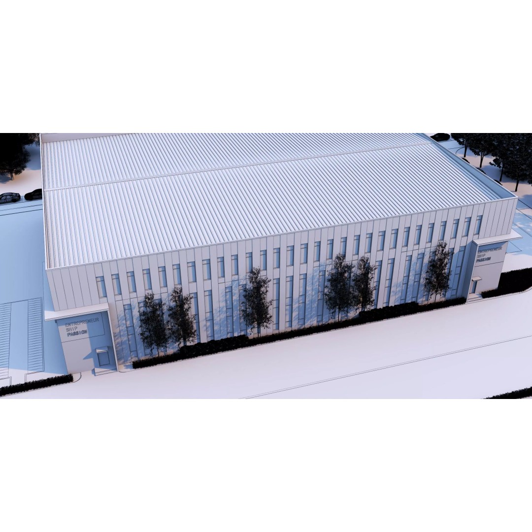 Industrial Building Factory 3D Model – Low Poly Architectural Asset, FBX, OBJ - View 20