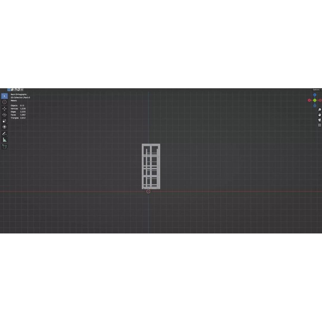 Trolley Storage Rack Lockers 3D Model – Low Poly Game Asset, FBX - View 40