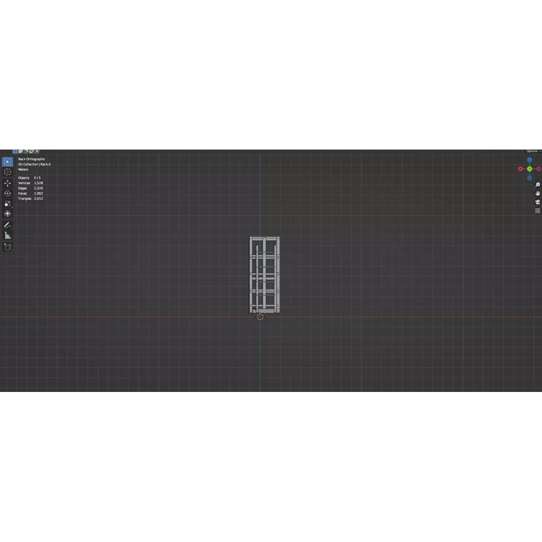 Trolley Storage Rack Lockers 3D Model – Low Poly Game Asset, FBX - View 50