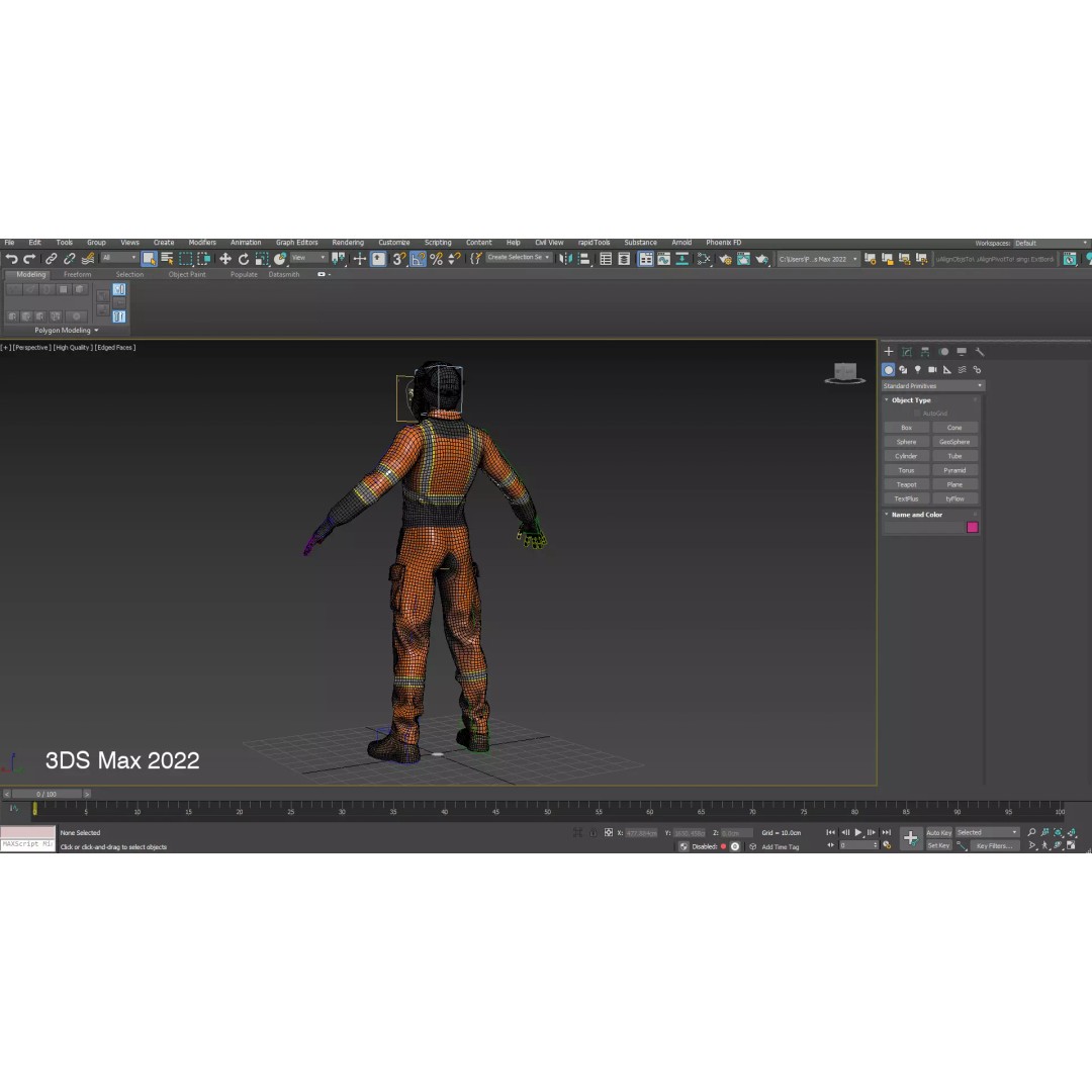 Welder Suit 3D Model – Low Poly Rigged Character for Games - View 22