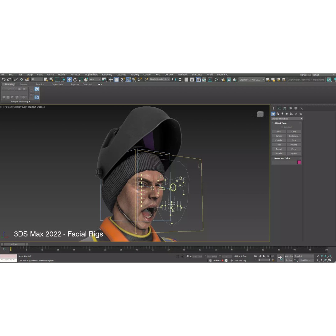 Welder Suit 3D Model – Low Poly Rigged Character for Games - View 24