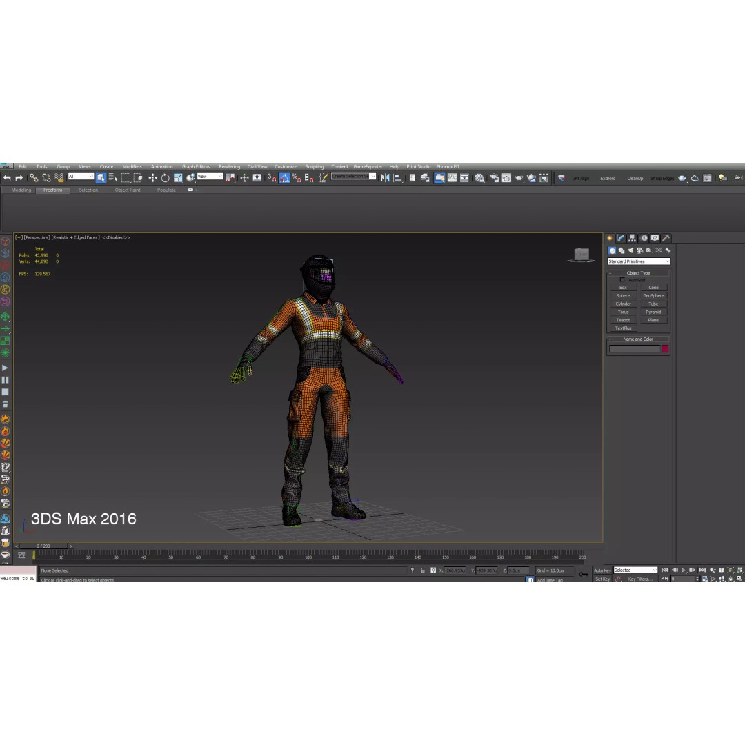 Welder Suit 3D Model – Low Poly Rigged Character for Games - View 27