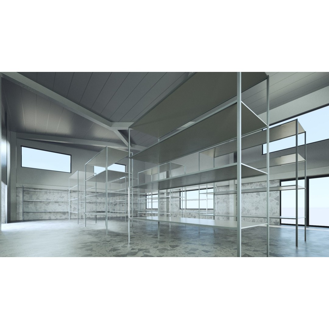 Medium Warehouse 3D Model – Industrial Building with PBR Textures, FBX - View 10