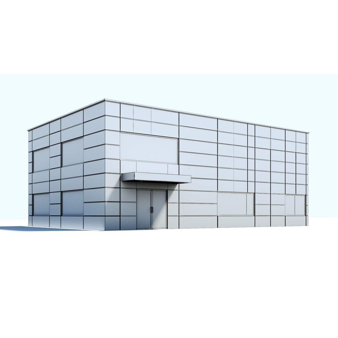 Medium Warehouse 3D Model – Industrial Building with PBR Textures, FBX - View 11