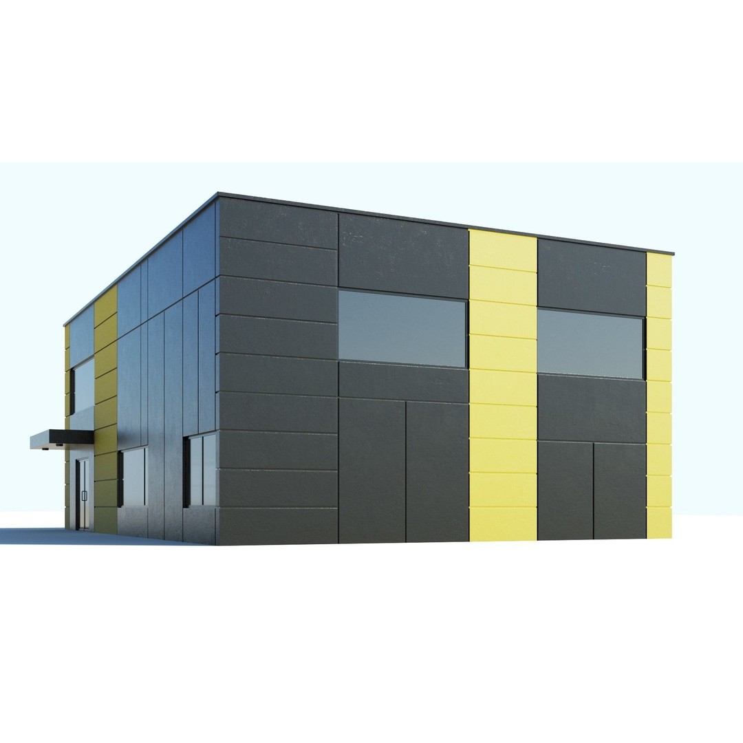 Medium Warehouse 3D Model – Industrial Building with PBR Textures, FBX - View 5