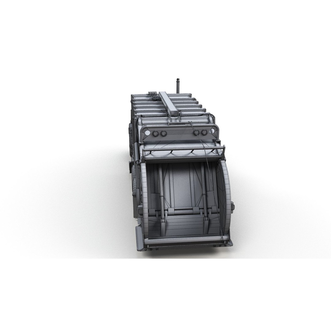 International Fleetstar Garbage Truck 3D Model – Low Poly Game Asset, FBX - View 17