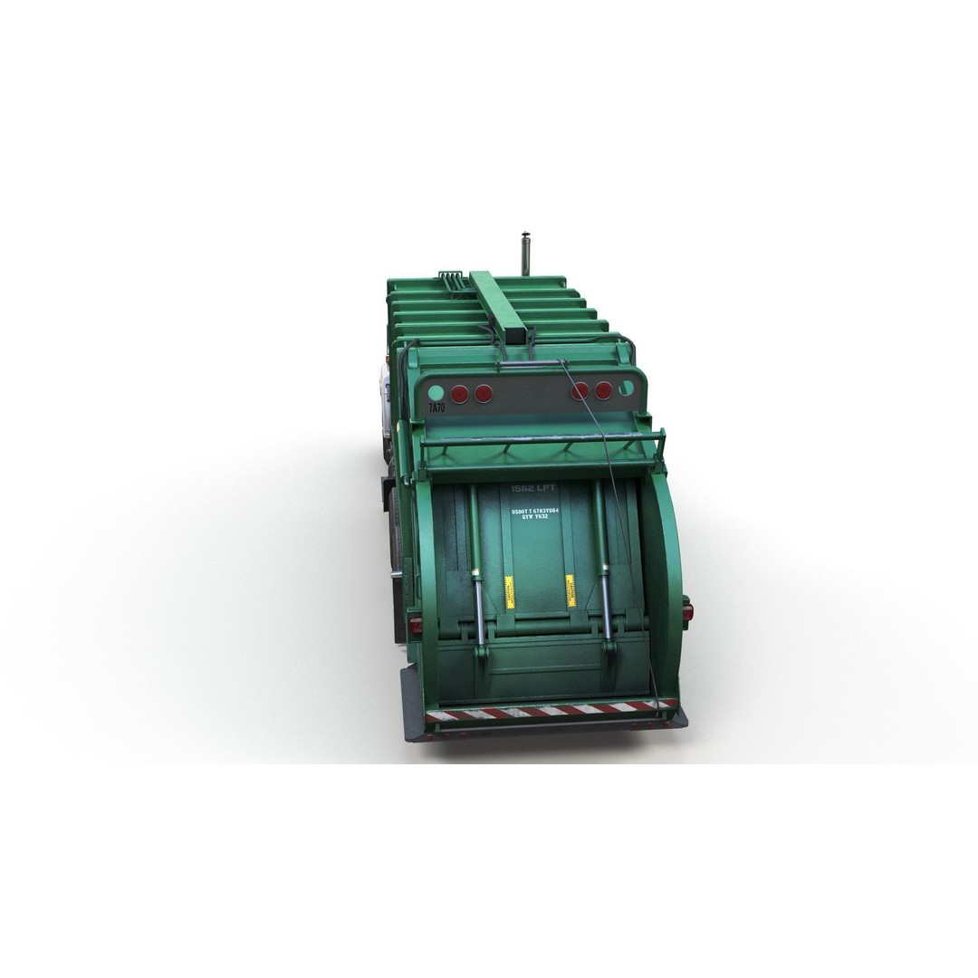 International Fleetstar Garbage Truck 3D Model – Low Poly Game Asset, FBX - View 8