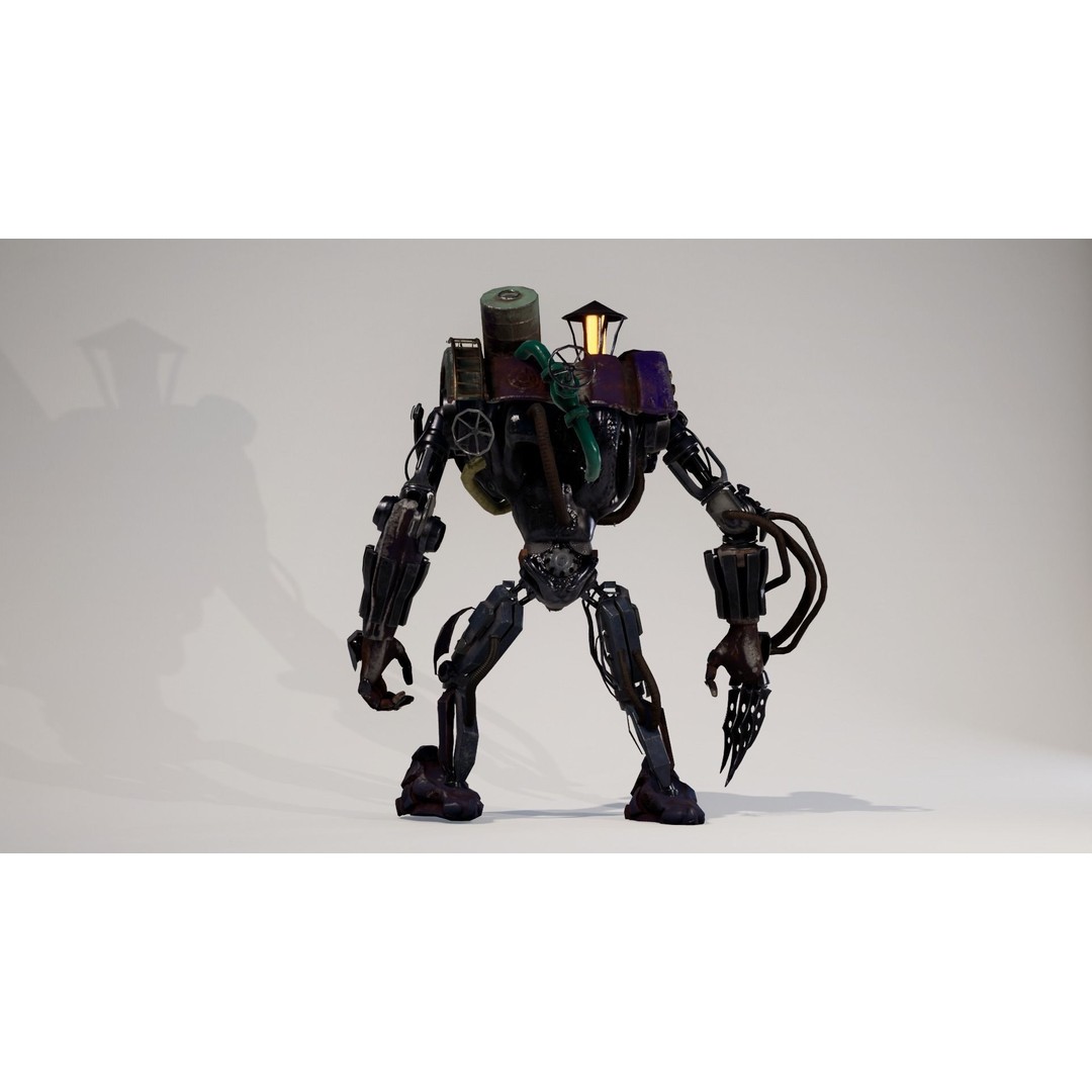 IndustrialMech02 3D Model – Low Poly Rigged Character, FBX, PBR - View 15