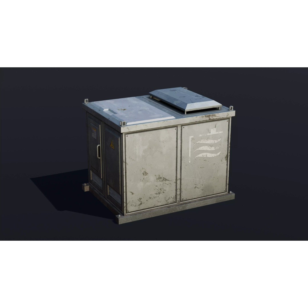 Large Roof Vents 3D Model – Industrial Style Low-Poly Game Asset, FBX - View 8