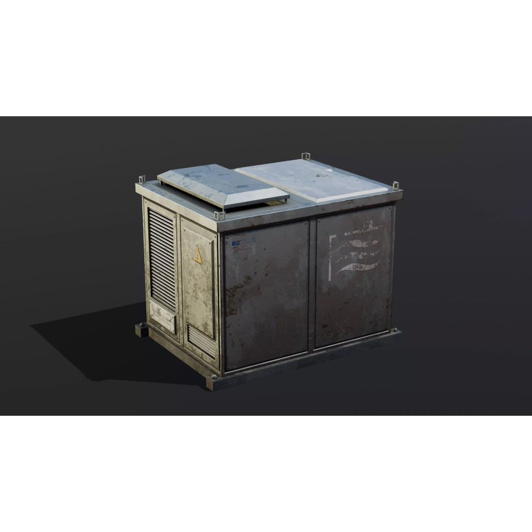 Large Roof Vents 3D Model – Industrial Style Low-Poly Game Asset, FBX - View 9