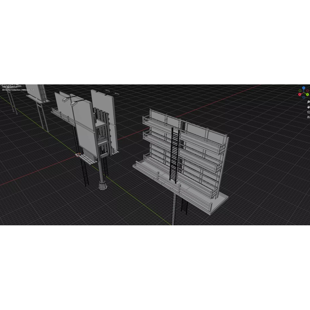 City Buildings 3D Model – Low Poly Game Asset Pack, FBX, OBJ - View 62