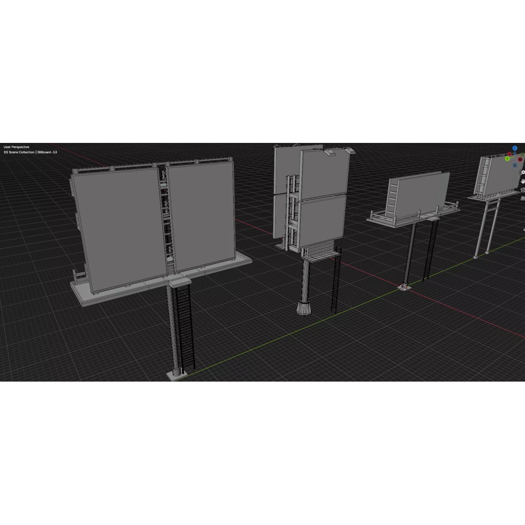 City Buildings 3D Model – Low Poly Game Asset Pack, FBX, OBJ - View 69