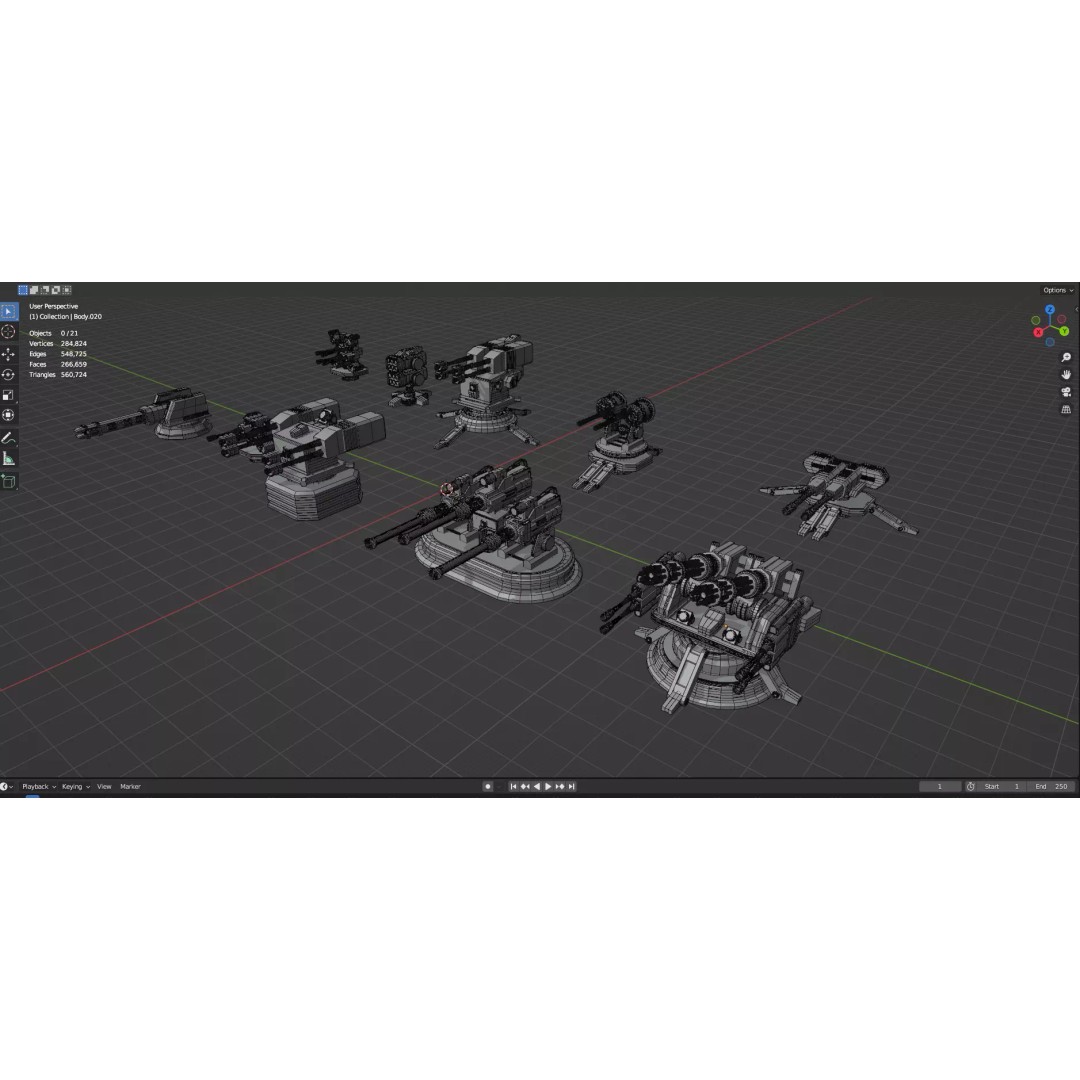 City Buildings 3D Model – Low Poly Game Asset Pack, FBX, OBJ - View 79
