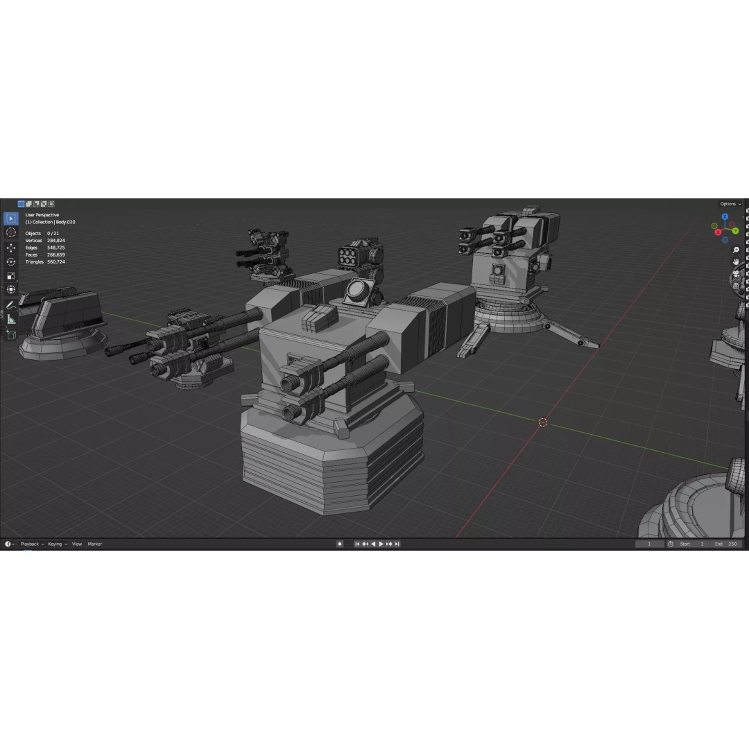 City Buildings 3D Model – Low Poly Game Asset Pack, FBX, OBJ - View 85
