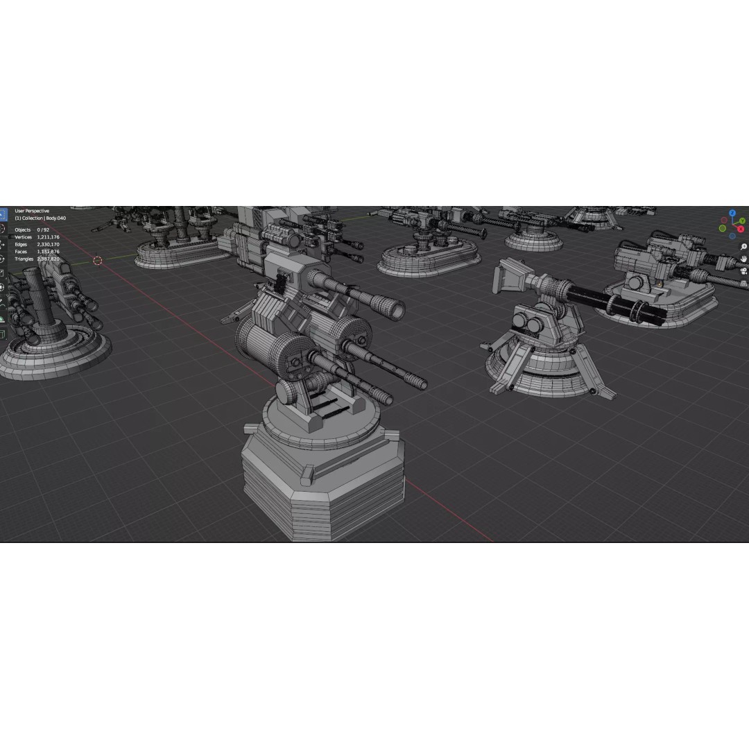 City Buildings 3D Model – Low Poly Game Asset Pack, FBX, OBJ - View 87