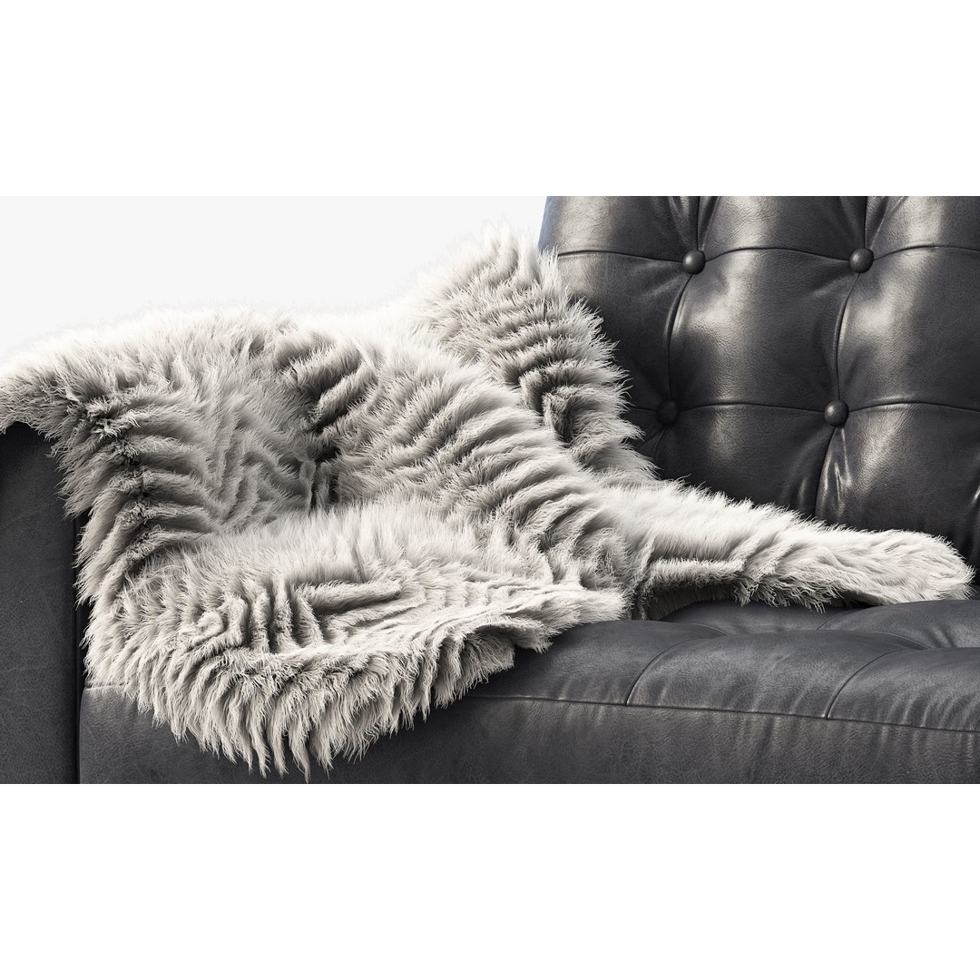 Joybird Eliot Leather Chair 3D Model – Tufted Modern Design, FBX, OBJ - View 12