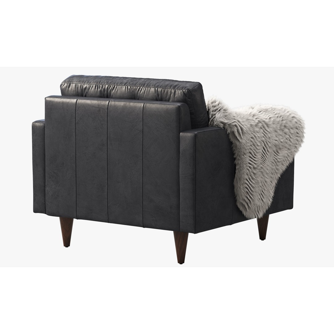 Joybird Eliot Leather Chair 3D Model – Tufted Modern Design, FBX, OBJ - View 16