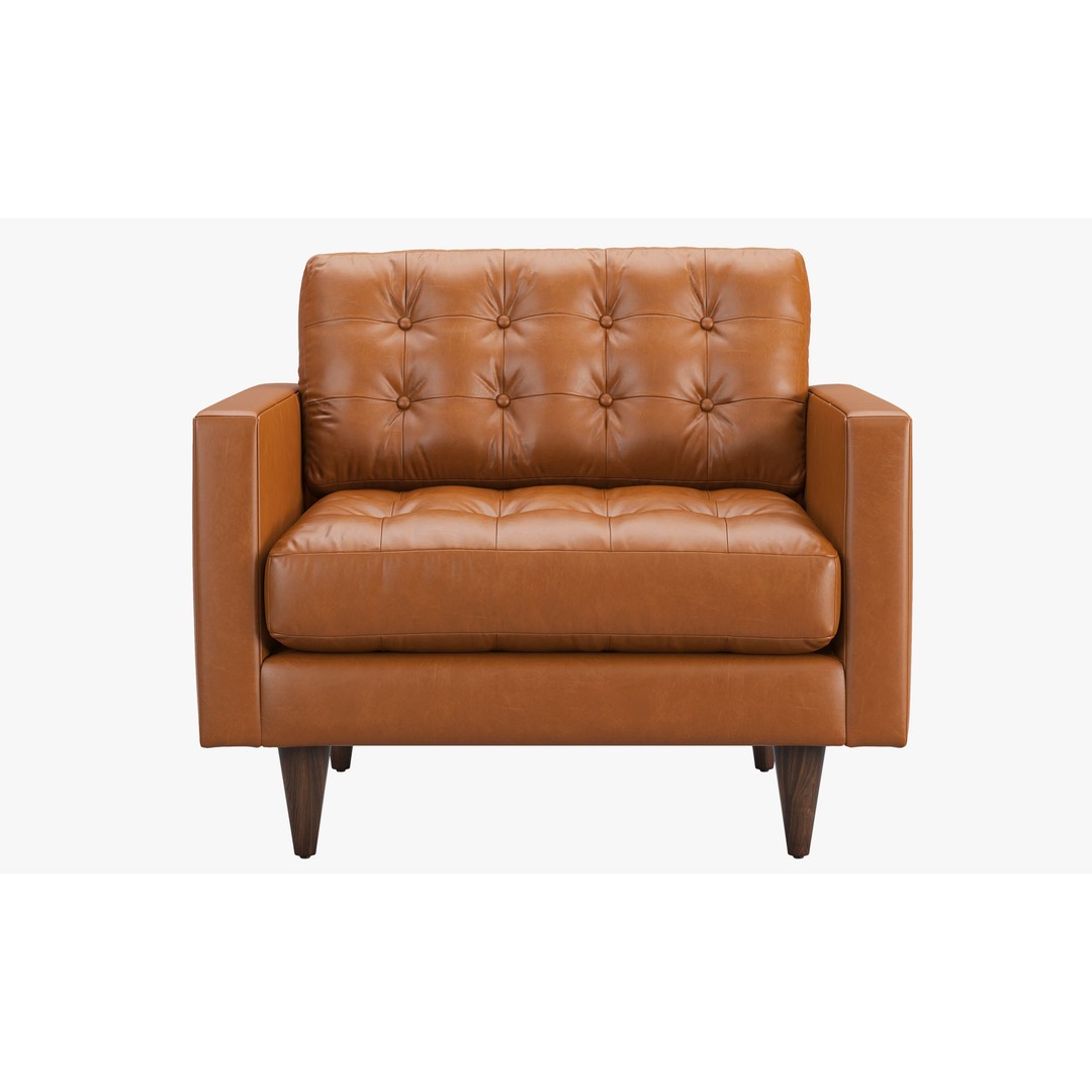 Joybird Eliot Leather Chair 3D Model – Tufted Modern Design, FBX, OBJ - View 17