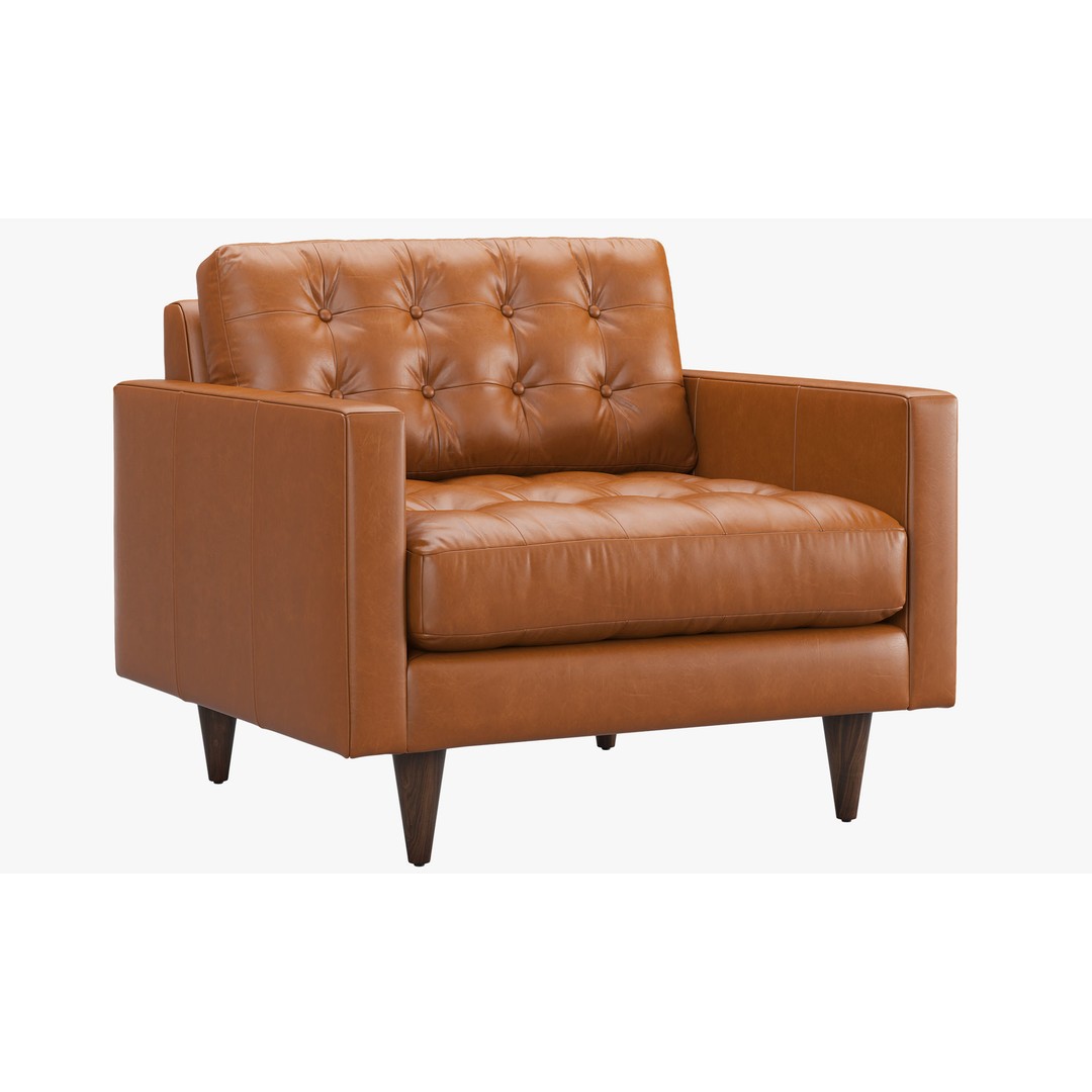 Joybird Eliot Leather Chair 3D Model – Tufted Modern Design, FBX, OBJ - View 18