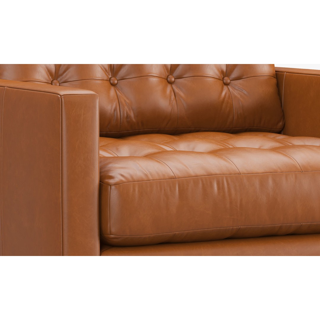 Joybird Eliot Leather Chair 3D Model – Tufted Modern Design, FBX, OBJ - View 19