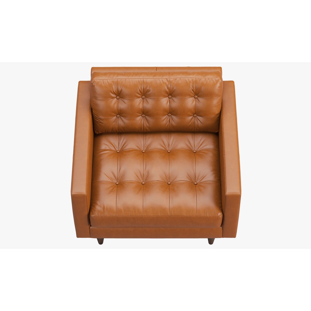 Joybird Eliot Leather Chair 3D Model – Tufted Modern Design, FBX, OBJ - View 22