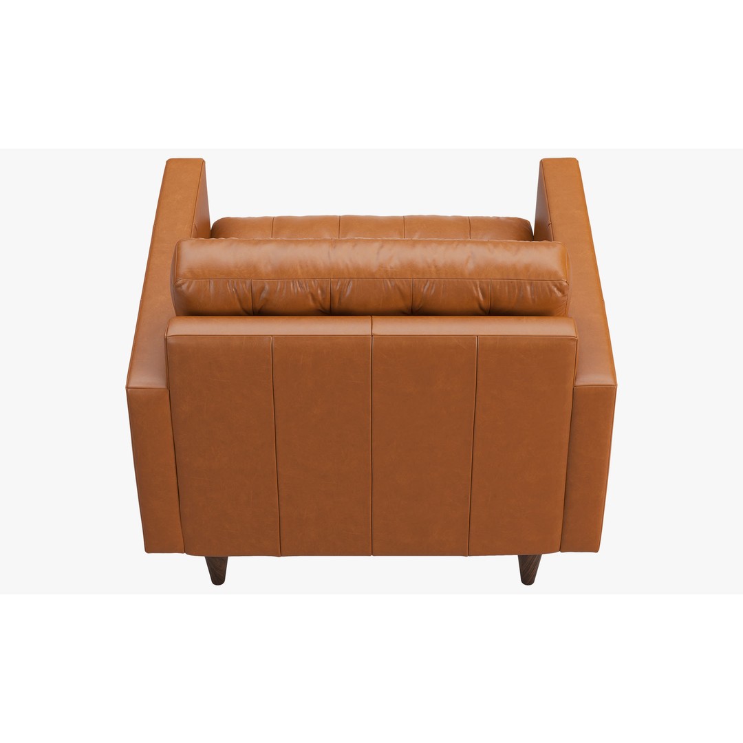 Joybird Eliot Leather Chair 3D Model – Tufted Modern Design, FBX, OBJ - View 24