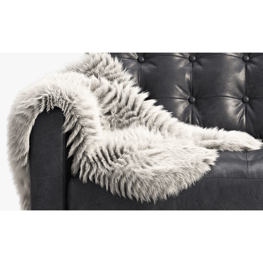 Joybird Eliot Leather Chair 3D Model – Tufted Modern Design, FBX, OBJ - View 4