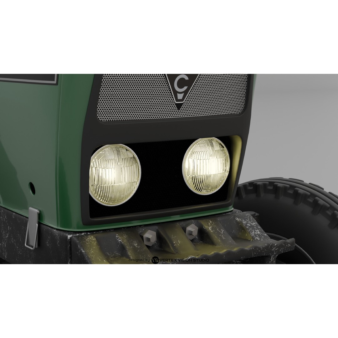 Cirta 6807 Tractor 3D Model – High-Quality Game Asset with Trailer and Water Tank - View 12