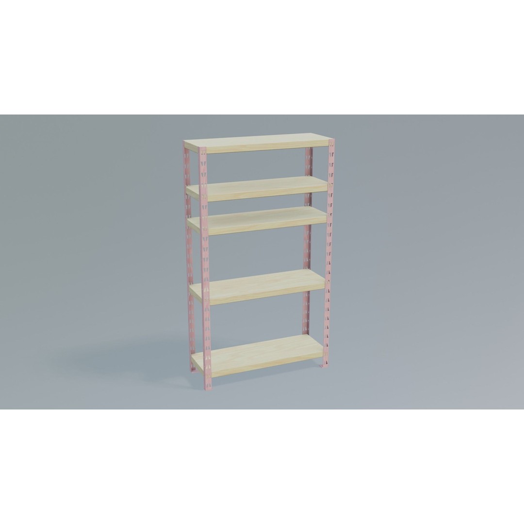 Industrial Shelving Unit 3D Model – Low Poly PBR Interior Asset, FBX - View 16