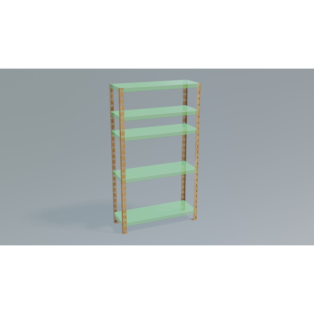 Industrial Shelving Unit 3D Model – Low Poly PBR Interior Asset, FBX - View 19