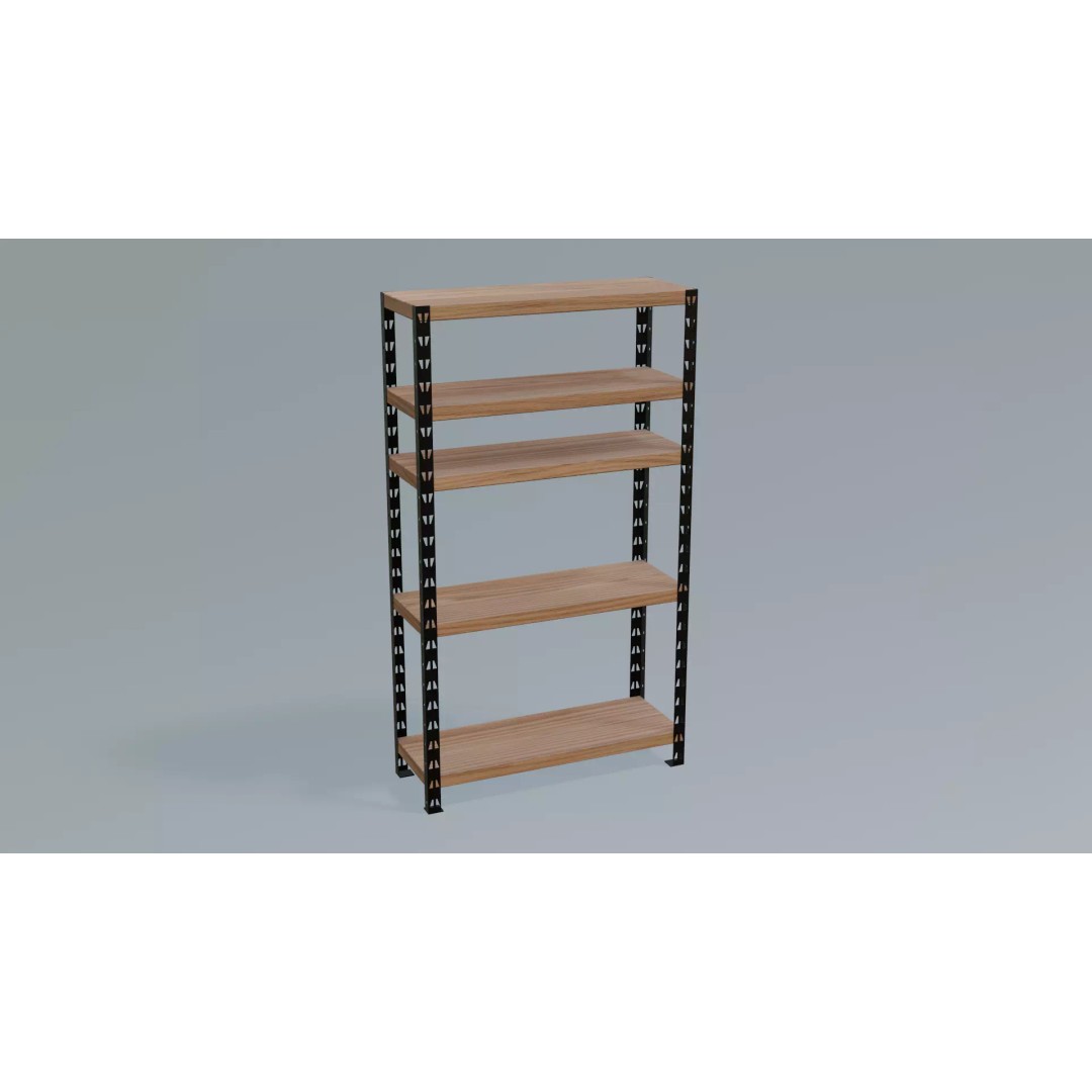 Industrial Shelving Unit 3D Model – Low Poly PBR Interior Asset, FBX - View 2