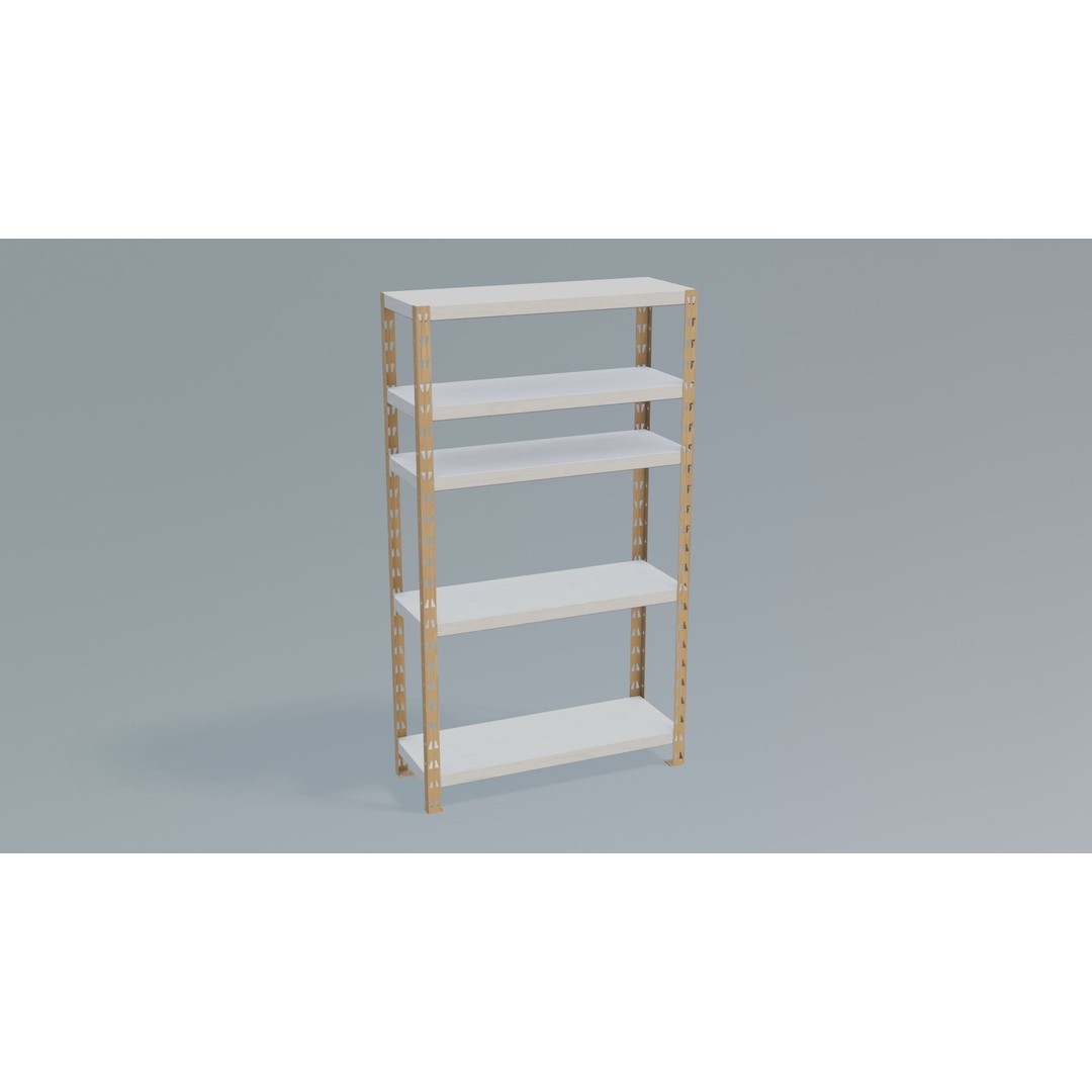 Industrial Shelving Unit 3D Model – Low Poly PBR Interior Asset, FBX - View 21