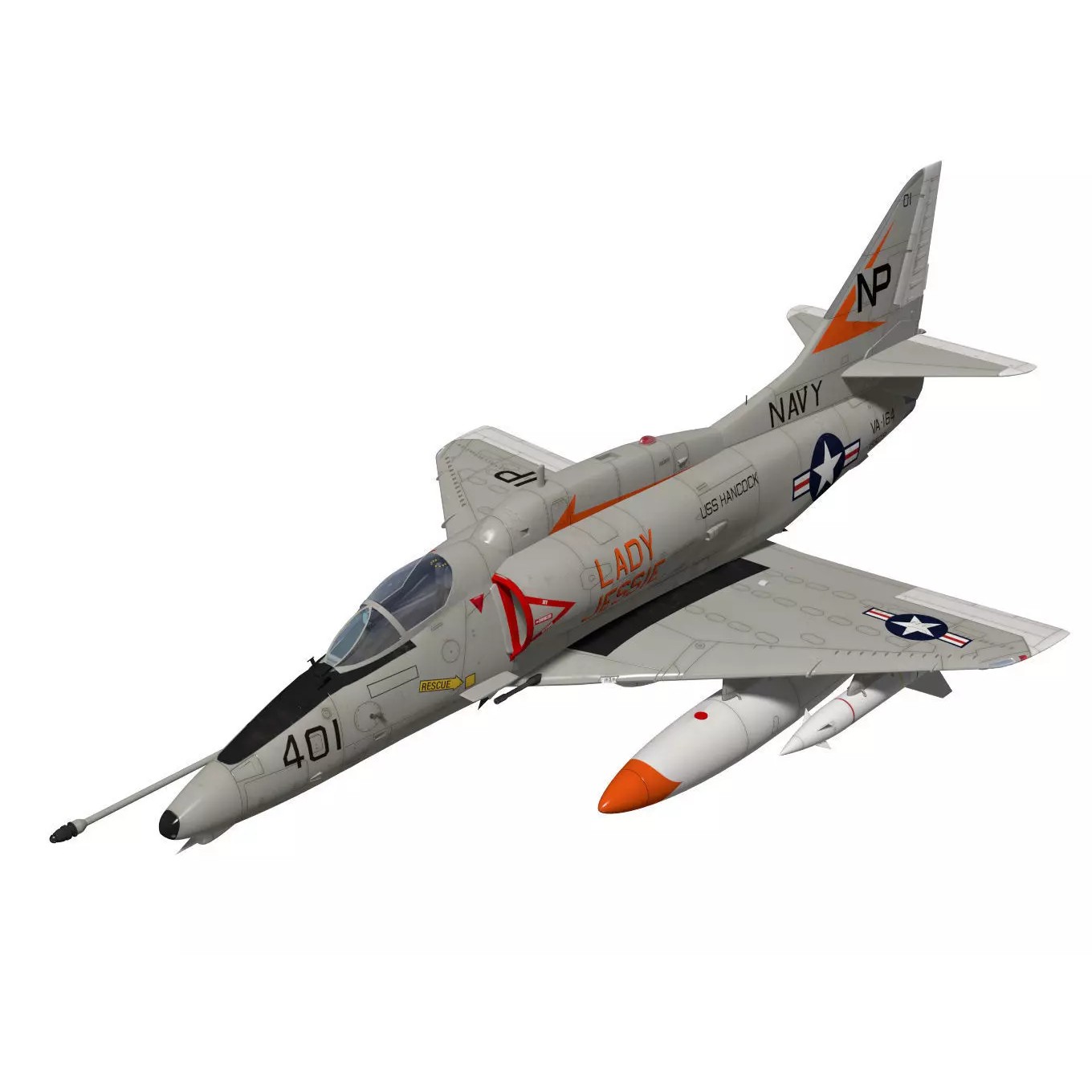 Douglas A-4F Skyhawk - 3D Model - View 2