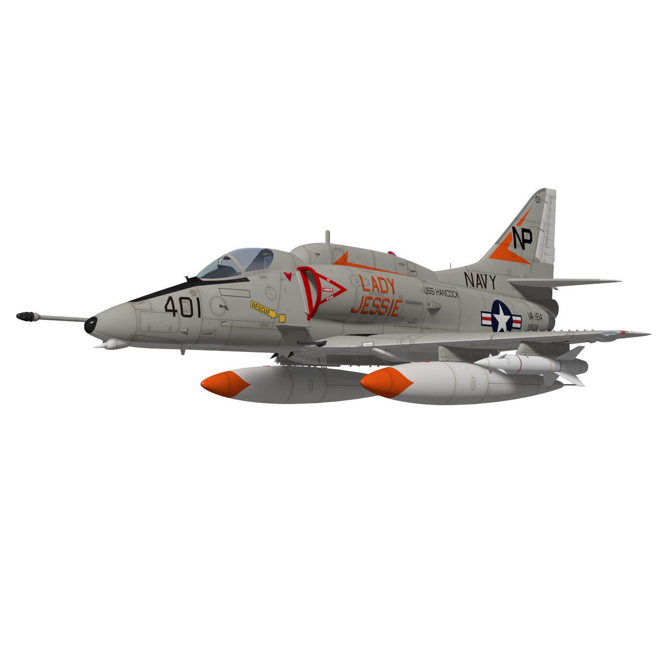 Douglas A-4F Skyhawk - 3D Model - View 4