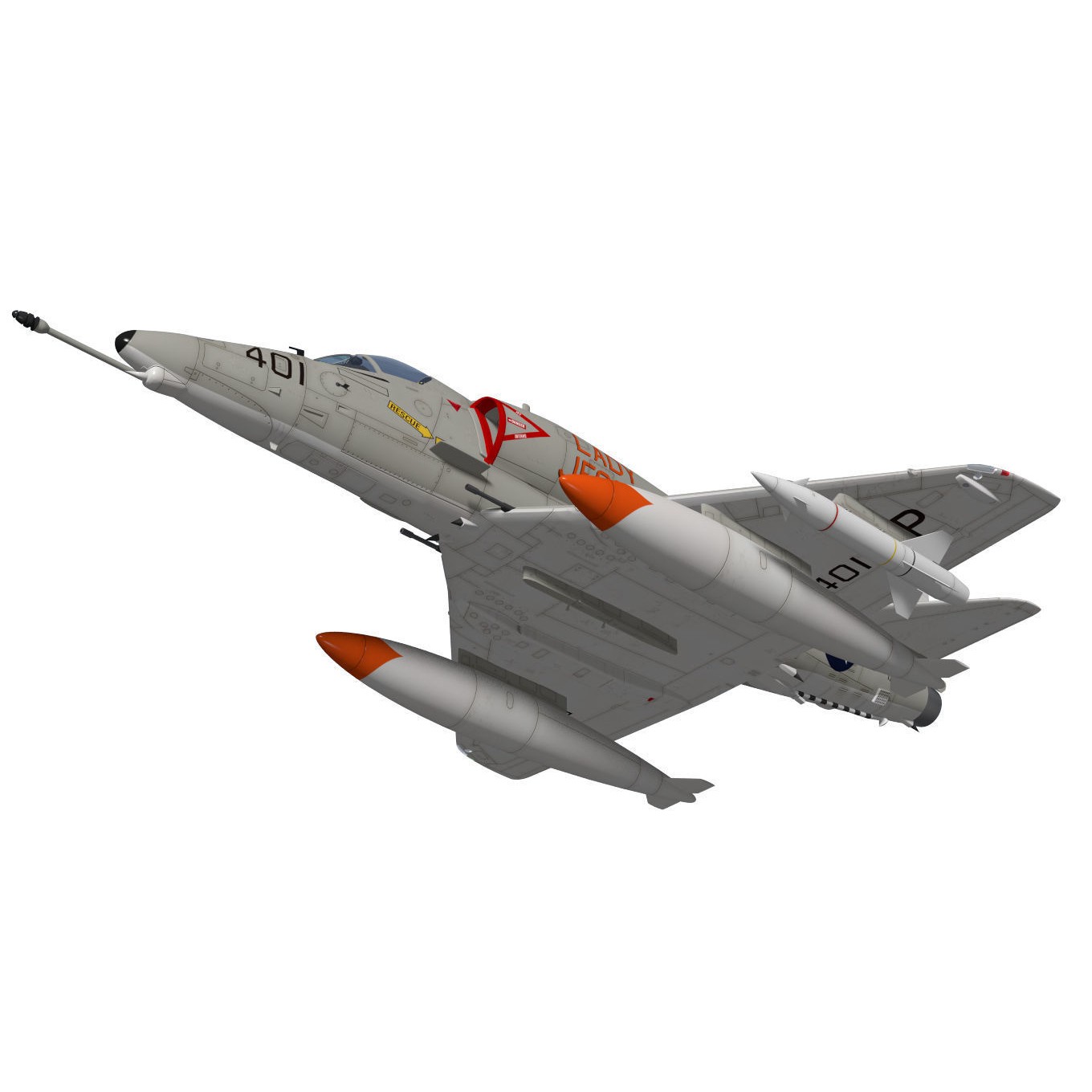 Douglas A-4F Skyhawk - 3D Model - View 5