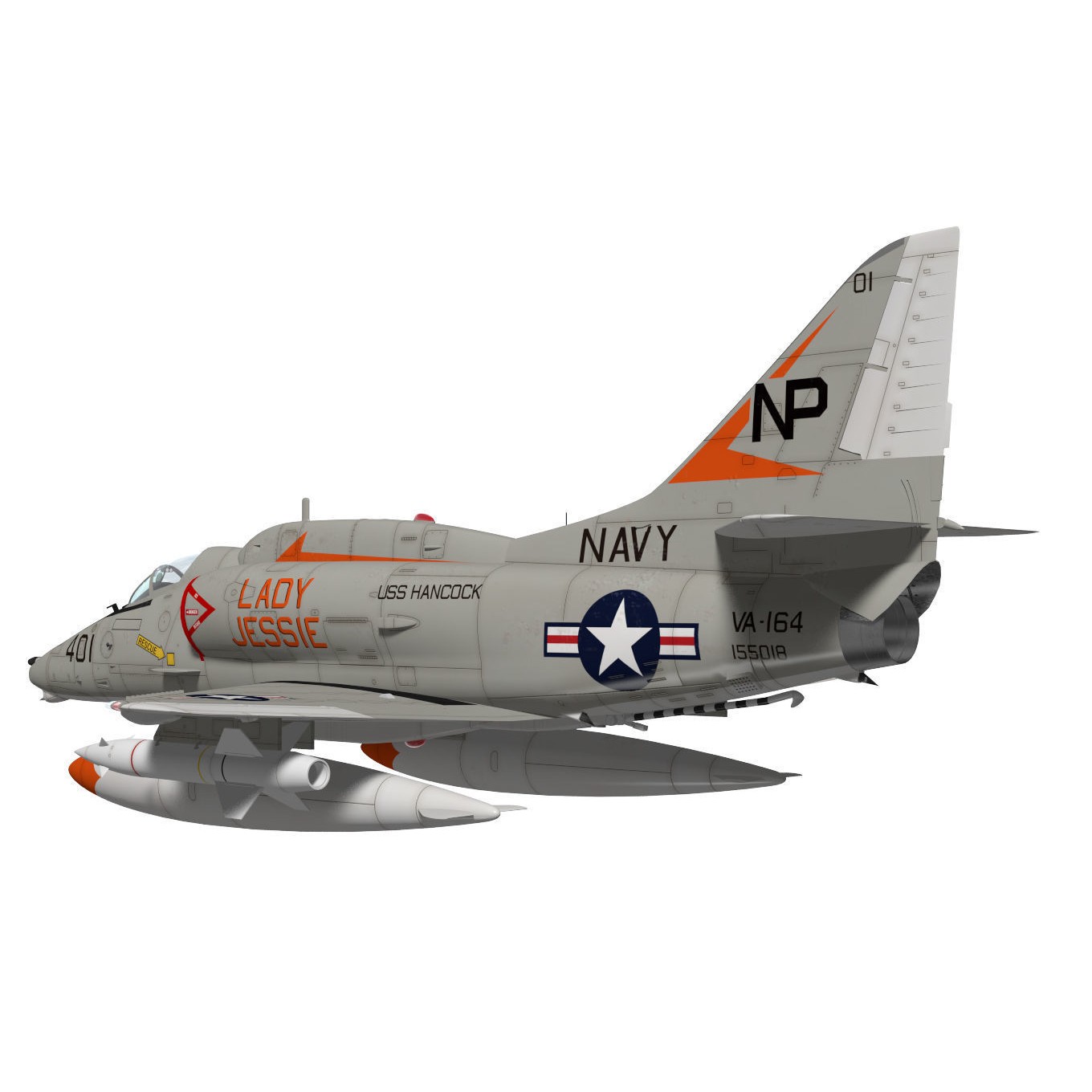 Douglas A-4F Skyhawk - 3D Model - View 6