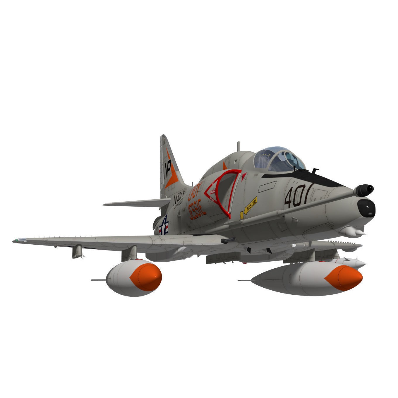 Douglas A-4F Skyhawk - 3D Model - View 7