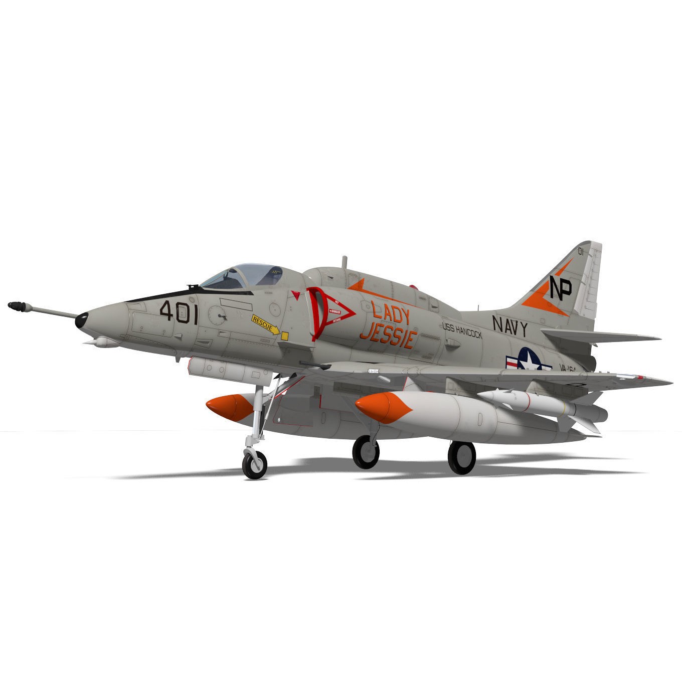 Douglas A-4F Skyhawk - 3D Model - View 8