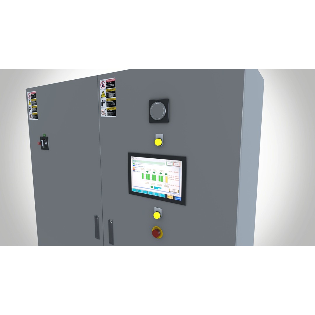 Factory Control Panel 3D Model – Low Poly Industrial Asset, FBX