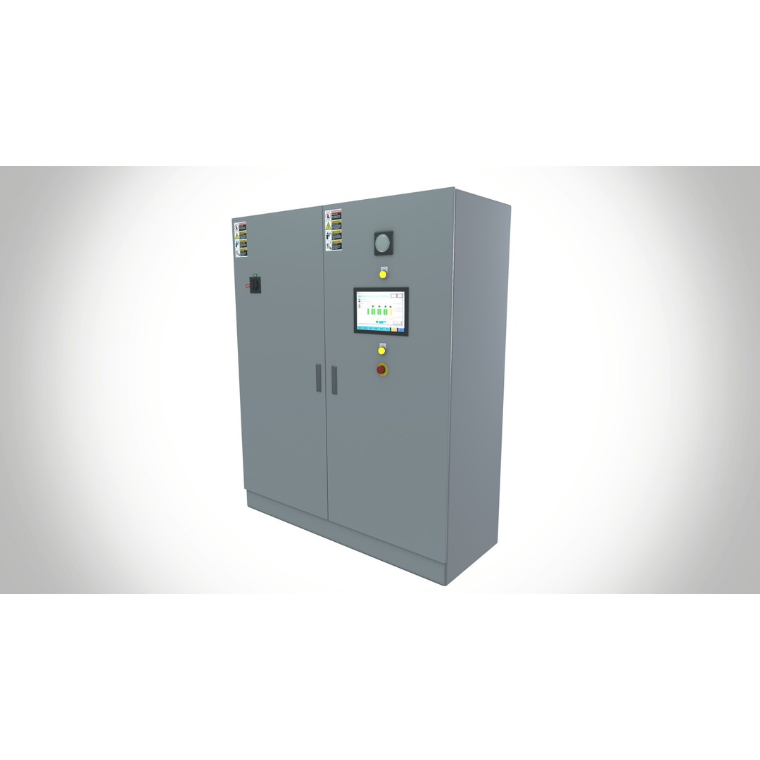 Factory Control Panel 3D Model – Low Poly Industrial Asset, FBX - View 3