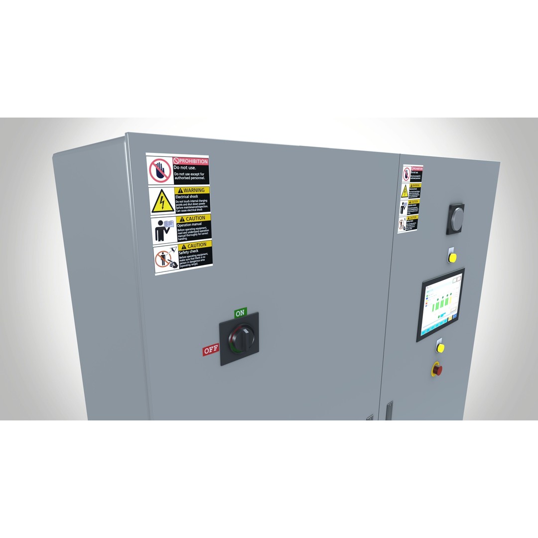 Factory Control Panel 3D Model – Low Poly Industrial Asset, FBX - View 7