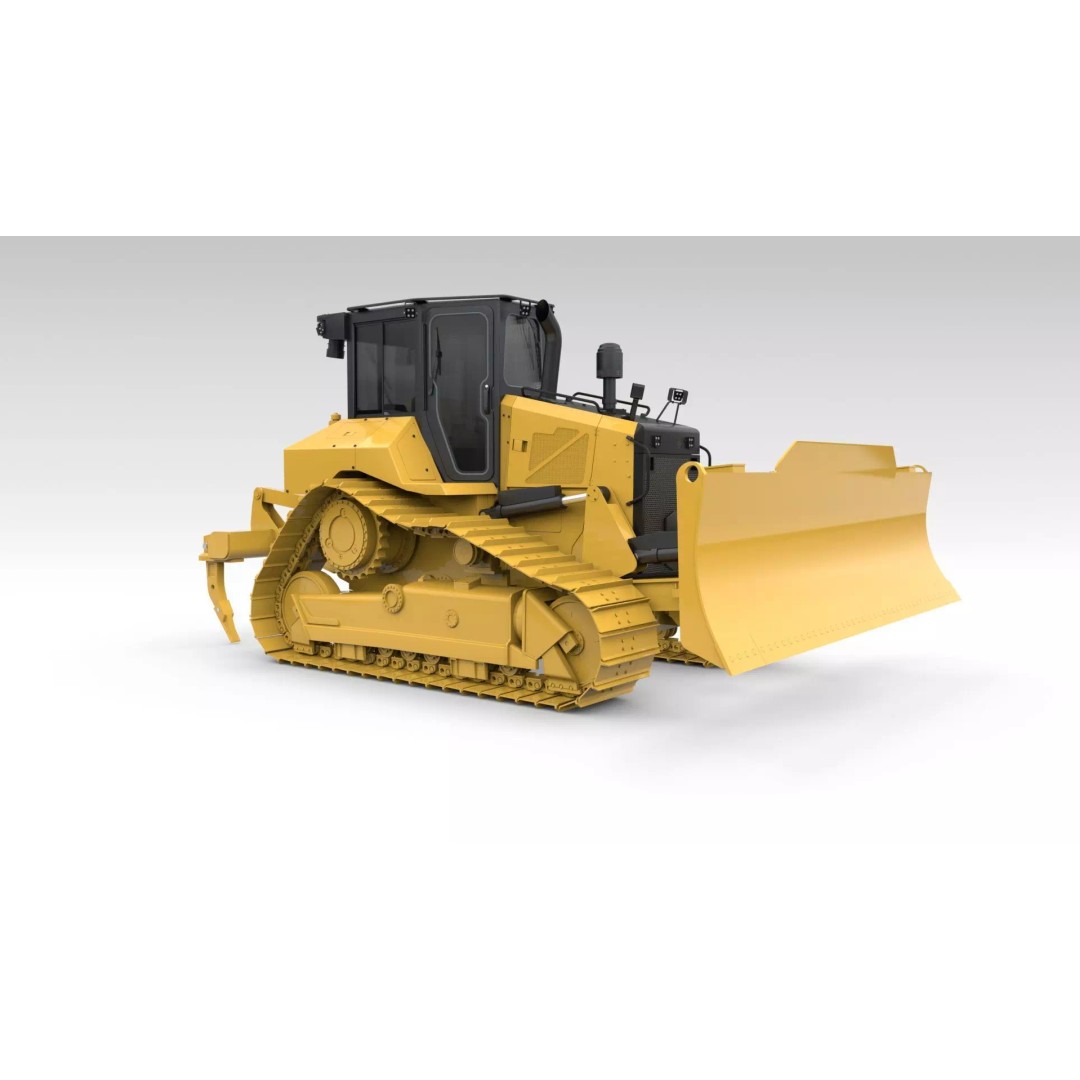 Medium Bulldozer 3D Model – Rigged Industrial Vehicle for Animation, FBX - View 11