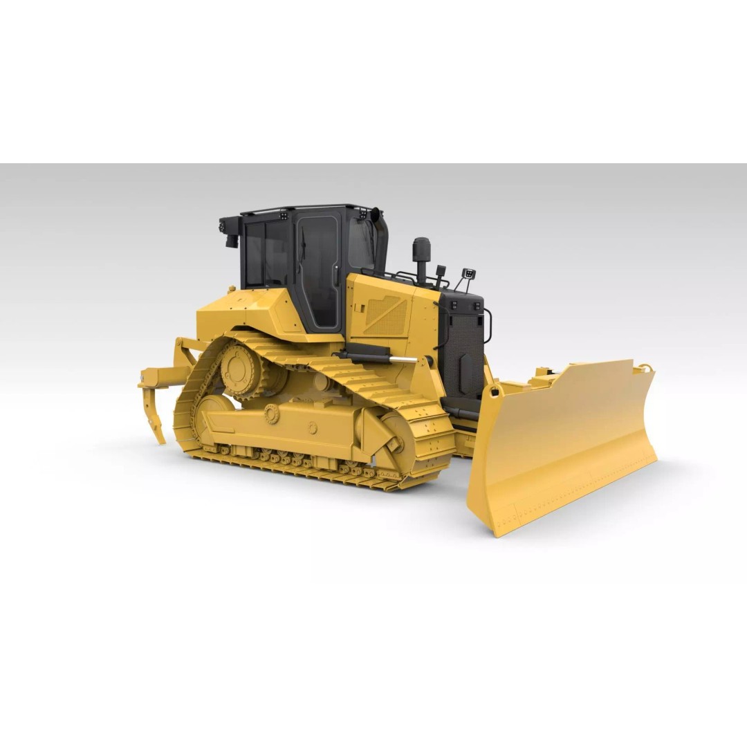 Medium Bulldozer 3D Model – Rigged Industrial Vehicle for Animation, FBX - View 13