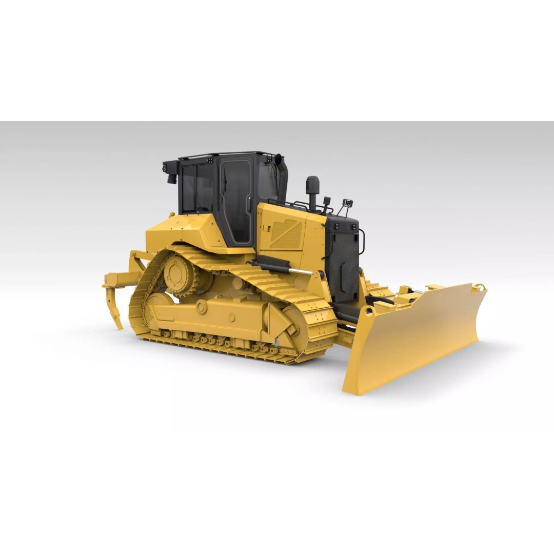 Medium Bulldozer 3D Model – Rigged Industrial Vehicle for Animation, FBX - View 14