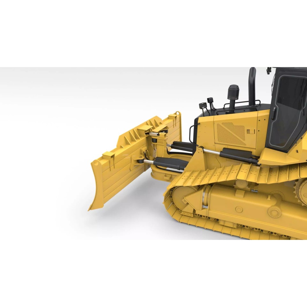 Medium Bulldozer 3D Model – Rigged Industrial Vehicle for Animation, FBX - View 34