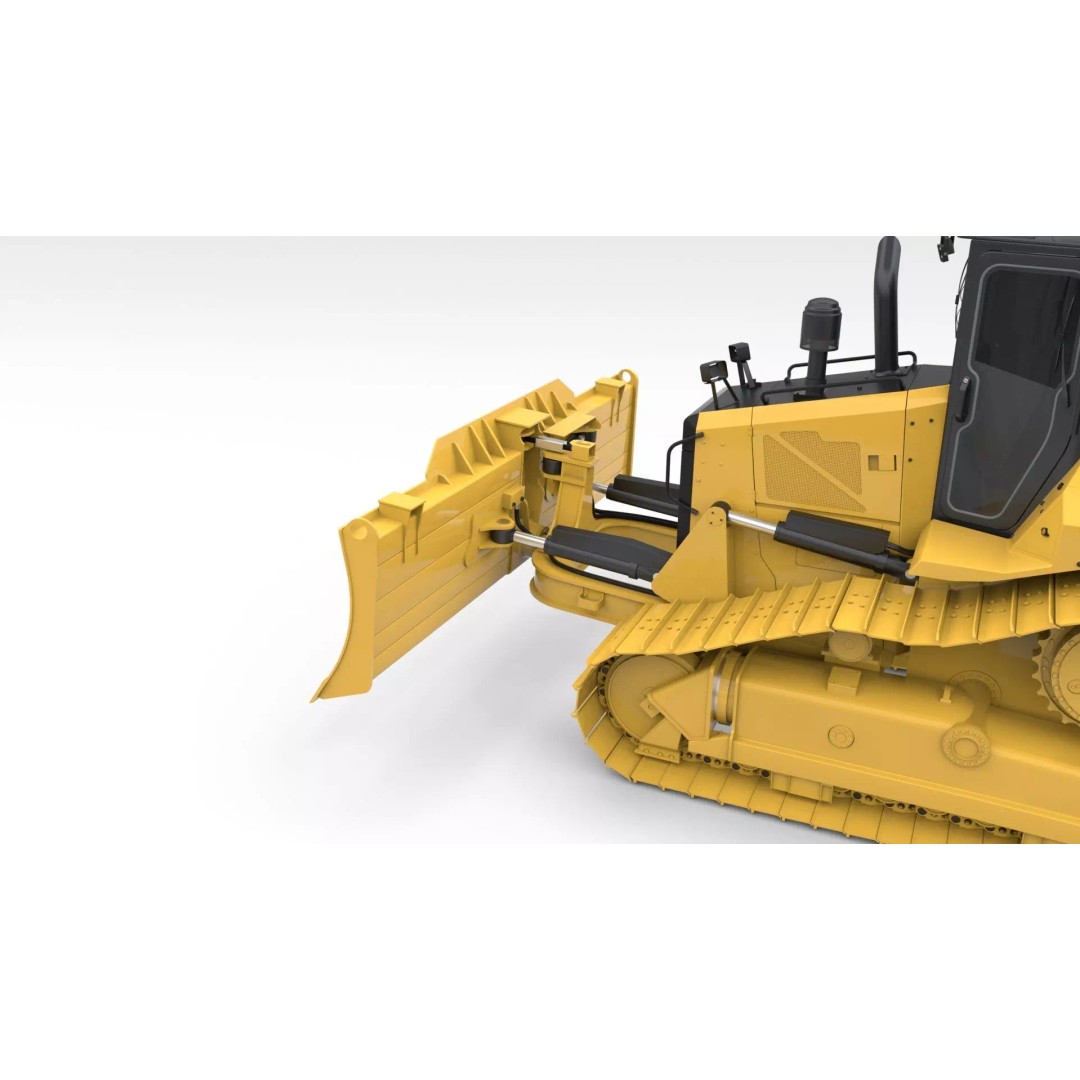 Medium Bulldozer 3D Model – Rigged Industrial Vehicle for Animation, FBX - View 35