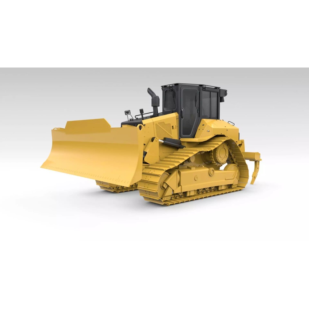 Medium Bulldozer 3D Model – Rigged Industrial Vehicle for Animation, FBX - View 37