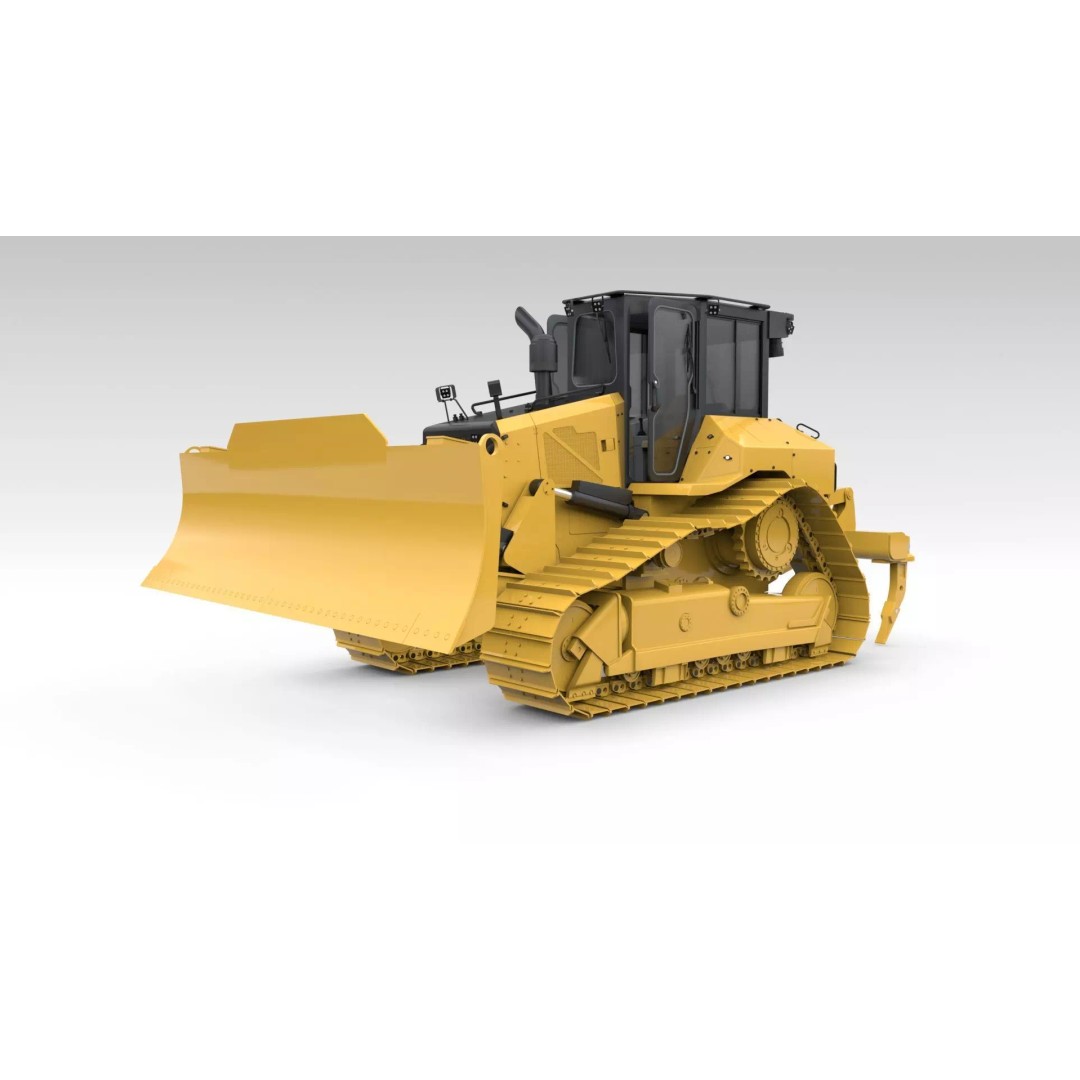 Medium Bulldozer 3D Model – Rigged Industrial Vehicle for Animation, FBX - View 40